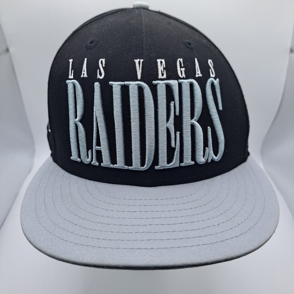 Las Vegas Raiders Hat Cap Snap Back Mens One Size Black NFL New Era 9FIFTY